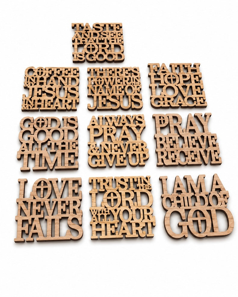 Wooden Prayer Coasters
